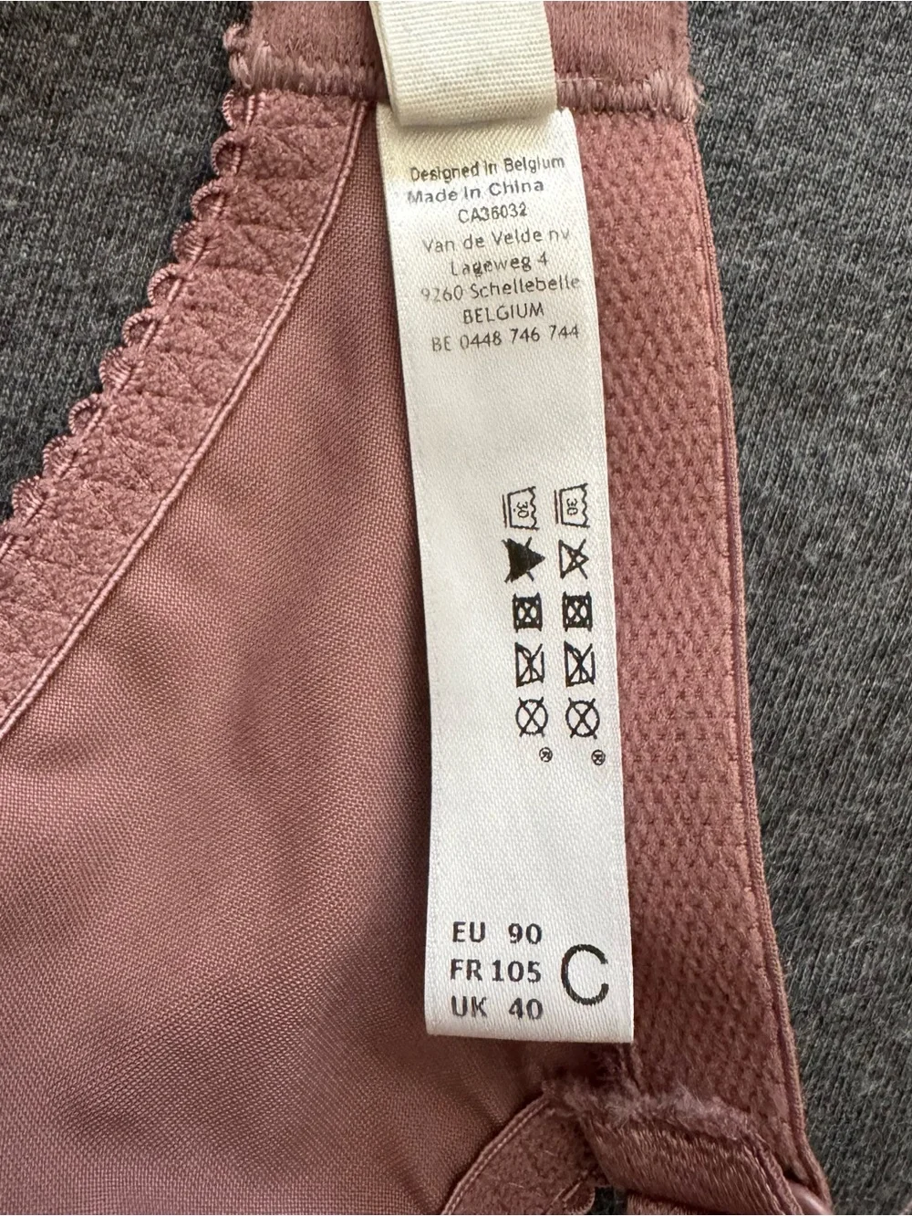 Prima Donna Lace Underwire Bra in Dusty Pink